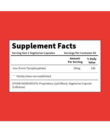 BioAvailable Liposomal Iron | 60 Capsules | Maximum Absorption | Vegan & Gluten-Free - Buy Online on GoSupps.com