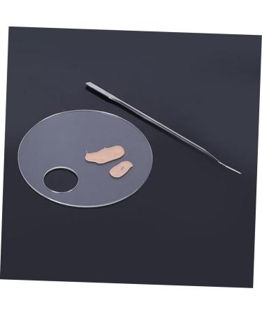 NOLITOY 2 Sets Watercolor Pigment Tray - Round Makeup & Serving Tray with Spatula for Cosmetic & Nail Art | Liquid Color Mixing for Acrylic Painting - Buy Online on GoSupps.com