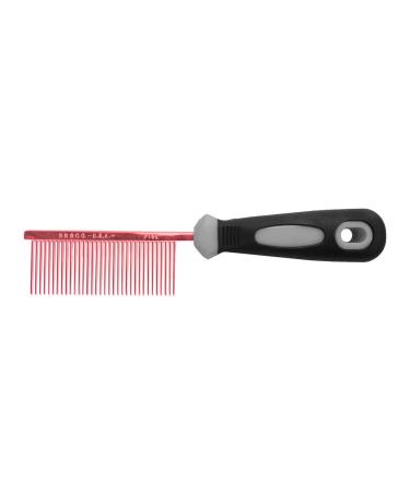 Resco Professional antistatic comb for dogs and cats for fur care steel pencils fine tooth spacing Candy Red Fine Candy red