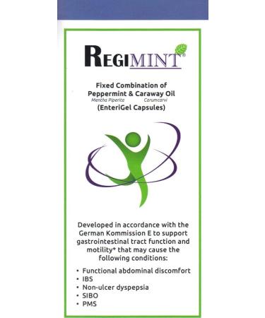 REGIMINT Peppermint Oil Plus Caraway Enteric-Coated Caps for IBS Relief - Buy Online on GoSupps.com