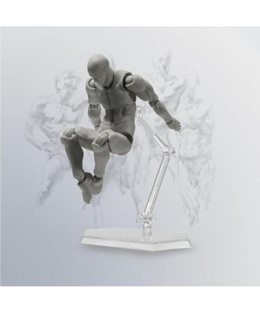 Jointed Mannequin Drawing Figures Set - Gray Artist Manikin Blockhead for Sketching & Painting - Male+Female Models - Buy Online on GoSupps.com