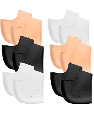 12pcs Silicone Heel Protectors  Gel Heel Cups for Heel Pain  Breathable Heel Cushions for Back of Heel  Plantar Fasciitis Relief for Men and Women  Blister Prevention for Heels Pads for All Shoes