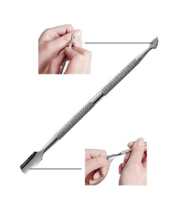 Cuticle Skin and Polish Soak off UV Gel Remover Nai cuticle Pusher Remover Scraper Manicure Dual Kit Stainless Steel