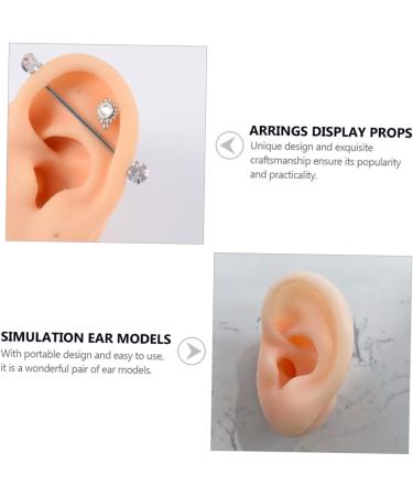 Human Ear Model Earrings Display Set - 4pcs Pierced Ear Piercing Jewelry Simulator for Studs - Assorted Colors - 5.66x4.88x5cm - Buy Online on GoSupps.com