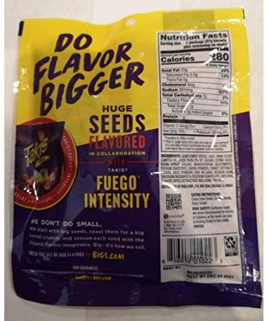 BIGS Takis Fuego Sunflower Seeds 3.63 oz - Pack of 3 | Spicy Takis Fuego Flavor | Crunchy Snack Option - Buy Online on GoSupps.com