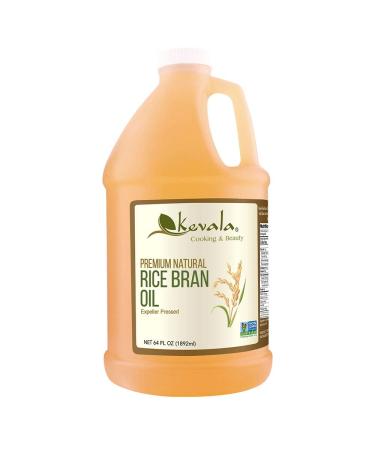 Kevala Rice Bran Oil, 1/2 Gallon, Premium Natural, Expeller Pressed