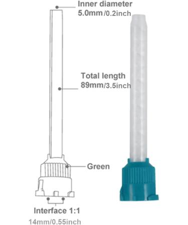 50 Dental Mixing Tips - Intra Oral Impression Tips 1:1 for Accurate Dental Applications - International Shipping Available - Buy Online on GoSupps.com