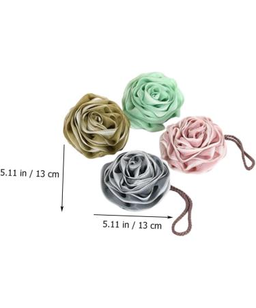 Healeved 4pcs Bath Flower Scrubber - Exfoliating & Cleaning Balls for Comfortable Home Bathing - Buy Online on GoSupps.com