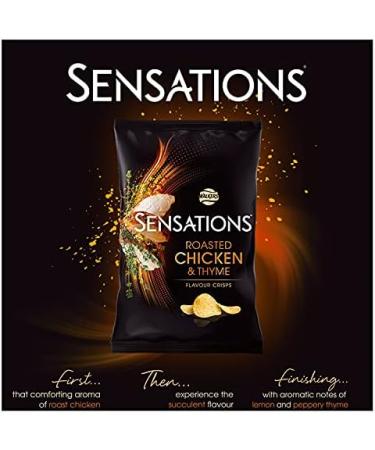 Sensations Roast Chicken & Thyme Potato Crisps 150g - Premium Sharing Bag - Buy Online on GoSupps.com