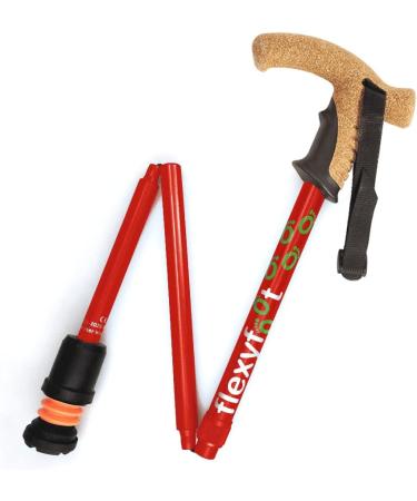 Shock Absorbing Cork Handle Folding Walking Stick | Safety Grip & Shock Reduction | Shop Internationally - Buy Online on GoSupps.com