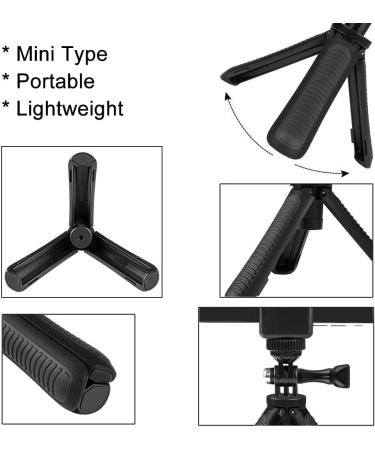 Taisioner Mini Pocket Selfie Stick Tripod for GoPro, AKASO, Insta360, DJI, Osmo Action Camera & Smartphone - Compact 3-in-1 Grip Pole for Kids & Adults (Black) - Buy Online on GoSupps.com