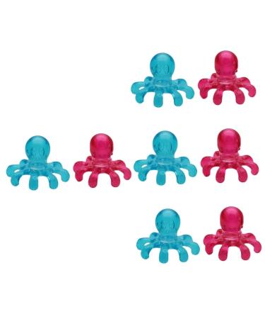 Healvian 8 Pcs Massager Tool Handy Head Gripper Elderly Plastic
