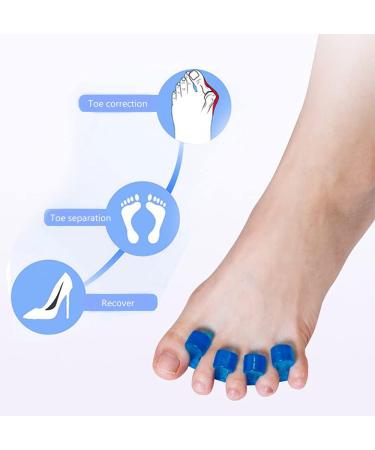 XHNFCU 2 Pairs Gel Toe Separator Toe Stretcher Divider Spacer Suitable for Men and Women Relaxing Toes Pedicure Bunion Relief Quickly Alleviating Toe Pain After Sports Activities - Buy Online on GoSupps.com