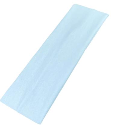 Mytoptrendz 8cm Wide Headband Plain Stretchy Fabric Kylie Hair Bands Girls Women Soft Head Bands for Yoga Gym Sports Beandau Hair Wrap (Light blue)