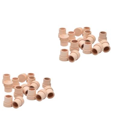 Mobestech 40 STK MOXA fire extinguisher Moxa-Siescher Massage roller made of wood Moxa from wood rolls extinguishing cap for moxa wood mopy section Main accessories Moxibusstation strip massage device H lzern