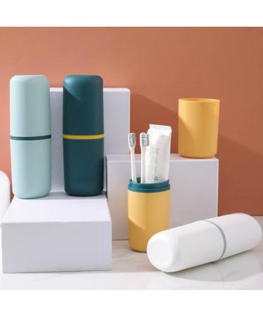 Zerodeko Travel Wash Cup Set - 4pcs Portable Toothbrush Holder & Cover for Kids - Outdoor Toothbrush Case & Toddler Toothpaste Storage - Buy Online on GoSupps.com