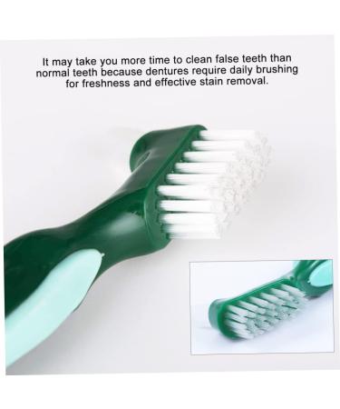 Minkissy Double-Headed Toothbrush - 3-Piece Prosthesis Cleaning Brush Set for Effective Denture Care - Buy Online on GoSupps.com