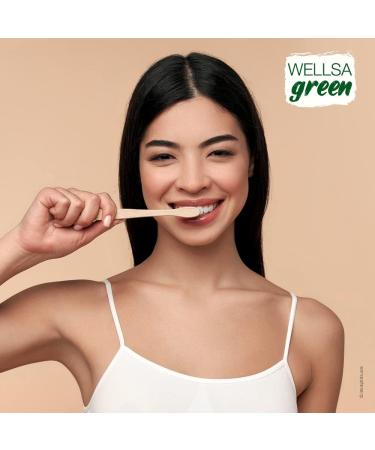 Wellsamed Wellsagreen Bamboo Toothbrush - Soft Activated Carbon Bristles for Eco-Friendly Oral Care - Buy Online on GoSupps.com