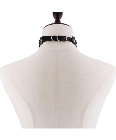 South Bieling Leather Flower Half Call Choker - Punk Heart Statement Jewelry for Women & Girls - Adjustable White Collar Gift - Buy Online on GoSupps.com