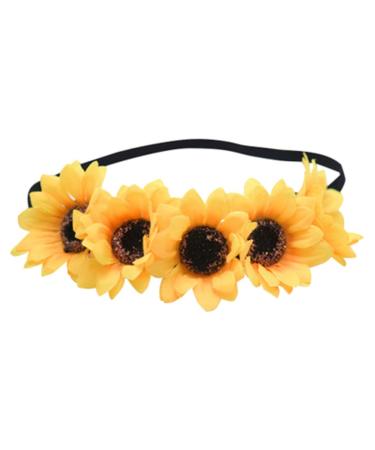 Lurrose Sunflower Headband Elastic Hair Band Women Headwrap Creative Stylish Hair Accessories Elegant Girls Headwear