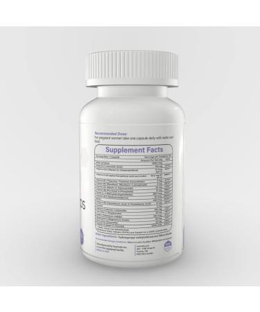 Evernate Prenatal Caps - Organic Vitamins for Women | Vitamins C D3 E B-Vitamins, Folate, Calcium, Iodine, Zinc & Iron | Non-GMO Gluten Free | 60 Capsules - Buy Online on GoSupps.com