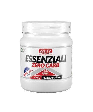 WHY SPORT Essential Zero CARB essential amino acids with vitamin B6 and glutamine Energy Bull flavor 240 g