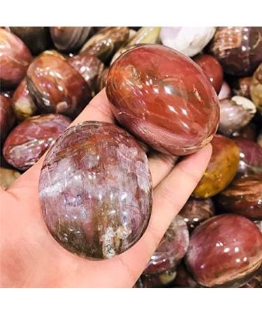1pc Natural red Silicified Wood Quartz Crystal Palm Size Tumbled Stone Crafts for Decorative Gift Natural Stones and Minerals - Buy Online on GoSupps.com