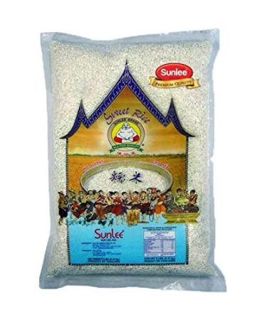 Sunlee Thai Sweet Rice - Premium Sticky Rice for Desserts or Rice Cakes Great for Gluten-Free Diets 5 Pounds (Pack of 1)