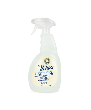 Nellie's All-Purpose Cleaner - Plant-Based Multi-Purpose Cleaner - Biodegradable Leaping Bunny Certified and Eco-Friendly - Lemongrass Scent (24 fl oz)