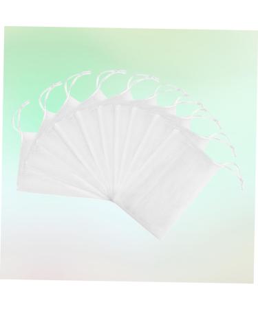 FRCOLOR 40 Pcs Facial Cleaning Soap Bags - Mesh Exfoliating Soap Pouches for Foam & Travel - White 15x9cm | Soap Saver & Drawstring Washcloth - Buy Online on GoSupps.com