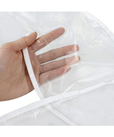 SelfTek 2 Pcs Rain Bonnet with Visor - Waterproof Clear Plastic Rain Hats for Women Lady, White - Buy Online on GoSupps.com