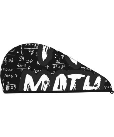 I Love Math Microfiber Hair Towel | Super Absorbent Coral Velvet Wrap for Long Curly & Thick Hair - Quick Dry for Women - Buy Online on GoSupps.com