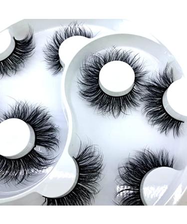 HBZGTLAD 2021 New 25mm 3D Faux Mink False Eyelashes | 5 Pairs Handmade Thick Long Eye Lashes | Premium Makeup Beauty Extension Tools - Buy Online on GoSupps.com