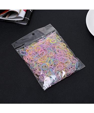 Mini Hair Tie 1000 Pack Rubber Hair Band Colorful Small Hair Ties for Girls Elastic Rubber Hair Band for Daily Hairstyles Muticolor