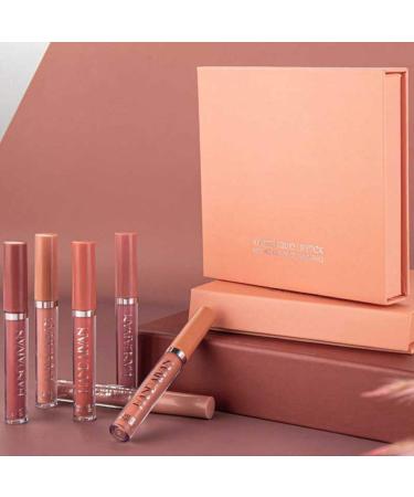 6 Colors Matte Lipstick Set for Women | Long-Lasting & Waterproof Lip Gloss | Non-Stick Cup | Lip Makeup Gift Set - Color A - Buy Online on GoSupps.com