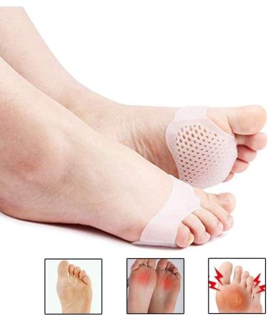 Forefoot Shoe Pads - 5 Pairs Gel Cushion Foot Pads for Pain Relief | Breathable Toe Spreader for Men & Women - Buy Online on GoSupps.com
