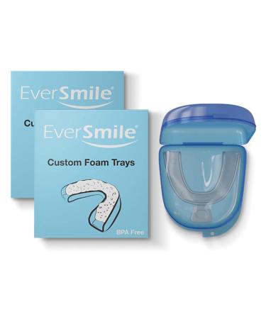 EverSmile Custom Foam Trays - Use with WhiteFoam & OrthoFoam. Cleans & Whitens Orthodontic Appliances & Teeth (2 Pack) 2 Count (Pack of 1)