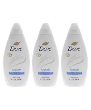 Dove Body Wash - Hydrate for Unisex - 15.2 oz Body Wash (Pack of 3)