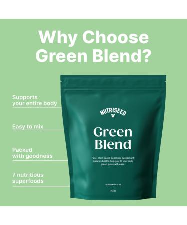 Nutriseed Green Blend: Powerful Superfoods & Adaptogens | Vegan, Gluten-Free, All Natural - 30 Servings - Buy Online on GoSupps.com