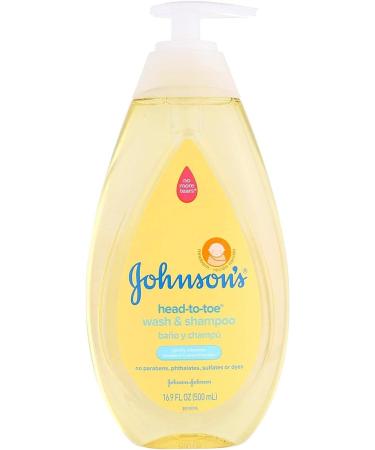 Johnson's Baby Head-To-Toe Wash & Shampoo 16.9 fl oz Pump (500ml) - 2 Pack - Buy Online on GoSupps.com