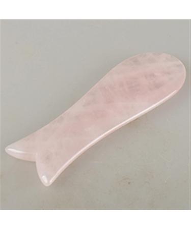 Guasha Board Jade Face Massager Crystal Energy Pink Stone 1Pcs (Color : Violet)