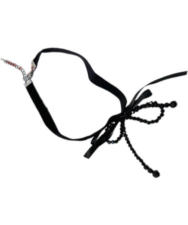 Southjieling Gothic Band with Fly Necklace & Earrings Set | Crystal Pearls Choker & Fashionable Loop Earrings for Women - Black - Buy Online on GoSupps.com