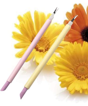 Lurrose 2pcs Stone Sanding Nail File Cuticle Trimmer Remover Pusher Dead Skin Callus Removal Fork Practical Nail Art Buffing Tools - Buy Online on GoSupps.com