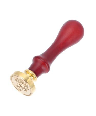 POPETPOP 2 Pcs Dispensing Plate Tool Vintage Makeup Wooden Stamps Pressing Seal Makeup Tool Alien Powdery 1 count (Pack of 1) Brownx2pcs