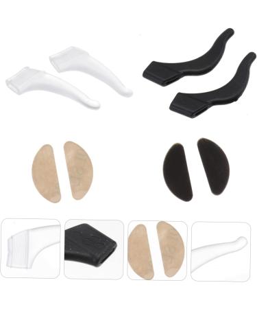 Shop Minkissy 2 Sets Glasses Nose Pads - Comfortable Black & White Slip Covers | Superior Eyeglass Comfort & Support - Buy Online on GoSupps.com