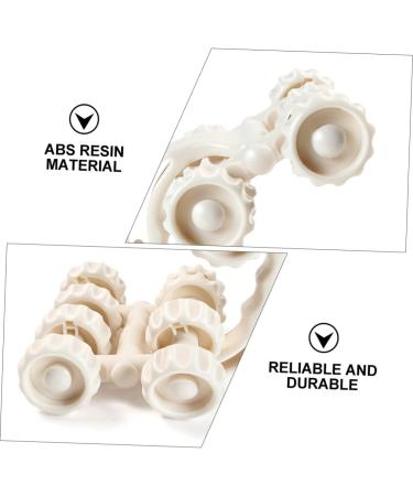 Ultechnovo Lunar Rover Massage Device Kit - 2 Pieces Hand Massager for Maderoterapia White ABS Premium Quality - Buy Online on GoSupps.com