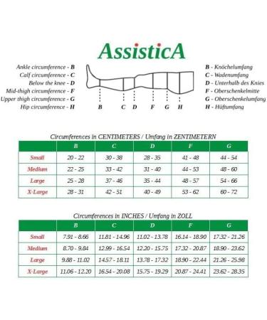 Buy Assistica Medical Compression Stockings - 23-32 mmHg Knee Socks for Men & Women Class 2 Support Stockings Medium Beige (158-170 cm) - International Shipping Available - Buy Online on GoSupps.com