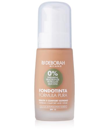 Deborah Foundation Pura No 05 Dark Beige parabenfree grip and comfort Extreme with antipollution filter SPF1530 ml