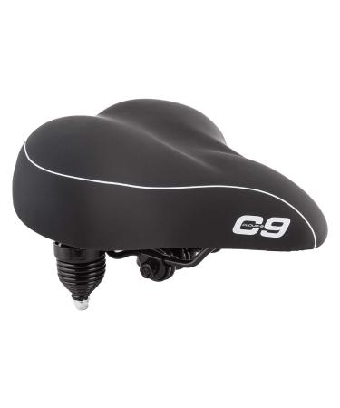 Sunlite Cloud-9 Bicycle Suspension Cruiser Saddle, Cruiser Gel, Tri-color Black 10.5" x 10.5"