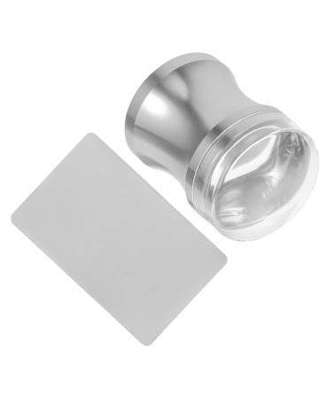 DOITOOL 2 Sets Silicone Nail Art Stamp Gel Nail Polishes Stampers for French Manicure Nail Polish Nail Stamp Kit Nail Art Tool Nail Kits Nail Tool Pointy Accessories Aluminum Alloy